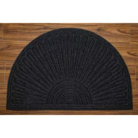   Eco Trend lábtörlő Contours Halfmoon Starburst Fekete - 60 x 90 cm