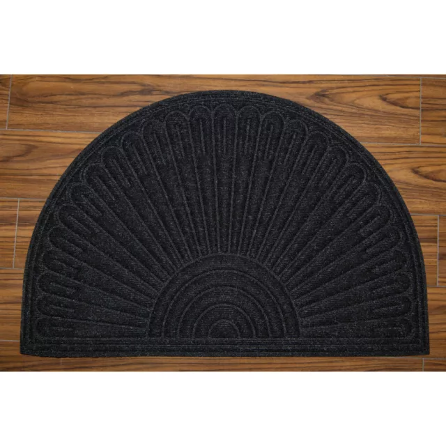 Eco Trend lábtörlő Contours Halfmoon Starburst Fekete - 60 x 90 cm