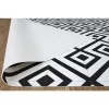 tekercses vinyl padló, PVC -  fekete-fehér csempe mintás Colandra 99T 3 m