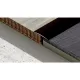 Aluminium 32 mm-es íves burkolatváltó profil - 62706 - bronz - 2,7m - öntapadós