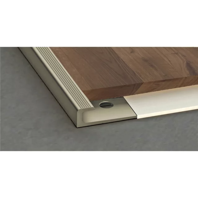 Aluminium 5 mm-es magasságkiegyenlítő profil - 32507 - pezsgő - 2,5m - csavaros