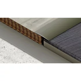   Aluminium 40 mm-es íves burkolatváltó profil - 70907 - pezsgő - 0,9m - öntapadós