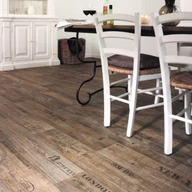 tekercses vinyl padló, PVC -  barna fa mintás Bern 945 2 m