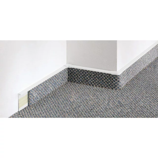 PVC padlószegély 55 mm-es 42222, behúzható - fehér - 2,5m - szőnyegekhez