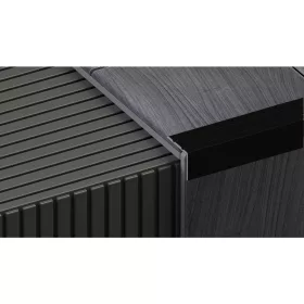   Aluminium 24,5x20mm-es lépcsőélvédő, szögprofil - 92712 - fekete - 2,7m - öntapadós