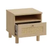Sparrow éjjeliszekrény - CXSK011-M696 - elegancia tölgy/természetes rattan