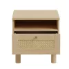 Sparrow éjjeliszekrény - CXSK011-M696 - elegancia tölgy/természetes rattan