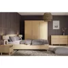 Sparrow éjjeliszekrény - CXSK011-M696 - elegancia tölgy/természetes rattan