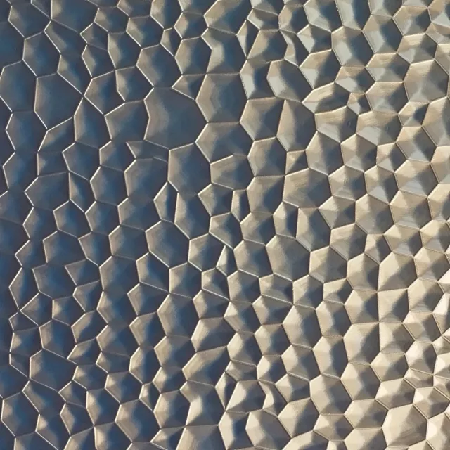 Falpanel, dombornyomott, PVC, 280x120 cm - Soft Brass