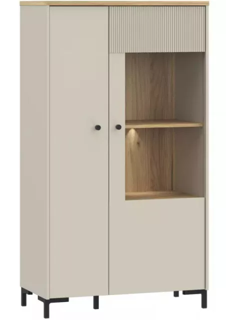 Gigabit (BITV521R-M846) álló vitrin - mauvella tölgy, homok