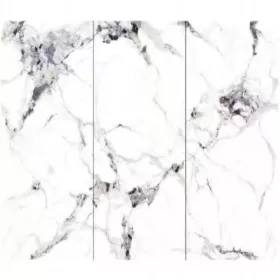   Falpanel, márvány mintás, végteleníthető, bambuszrost, 280x122 cm - Calacatta Noir