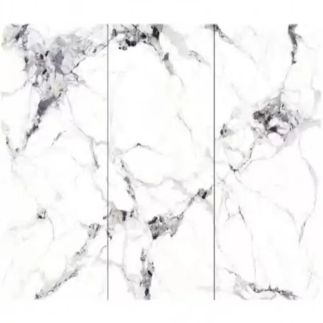Falpanel, márvány mintás, végteleníthető, bambuszrost, 280x122 cm - Calacatta Noir