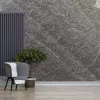 Falpanel, kőmintás, PVC, 280x120 cm - Grey Graphite
