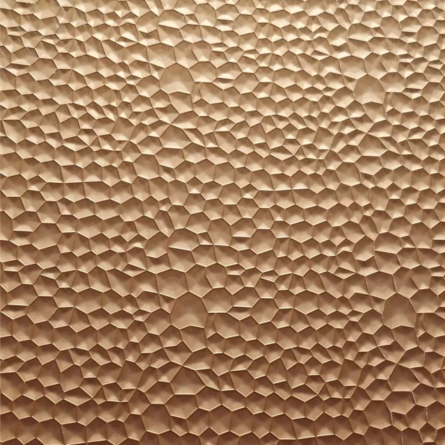 Falpanel, dombornyomott, PVC, 240x120 cm - Gold Metal