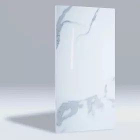   Falpanel, márvány mintával, PVC, 280x120 cm - Graceful White