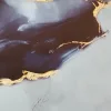 Falpanel, márvány mintával, PVC, 280x120 cm - Blue Aurum