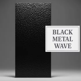   Falpanel, fém hatású, bambuszrost, 280x122 cm - Black Metal Wave