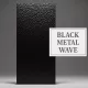 Falpanel, fém hatású, bambuszrost, 280x122 cm - Black Metal Wave