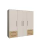 Hokka (MKSS841-M946) gardróbszekrény - homok, artisan tölgy