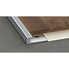   Aluminium 5 mm-es magasságkiegyenlítő profil - 32502 - ezüst - 2,5m - csavaros