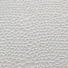 Falpanel, dombornyomott, PVC, 240x120 cm - White Beige