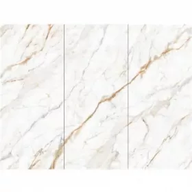   Falpanel, márvány mintával, végteleníthető, bambuszrost, 280x122 cm - Calacatta Sand