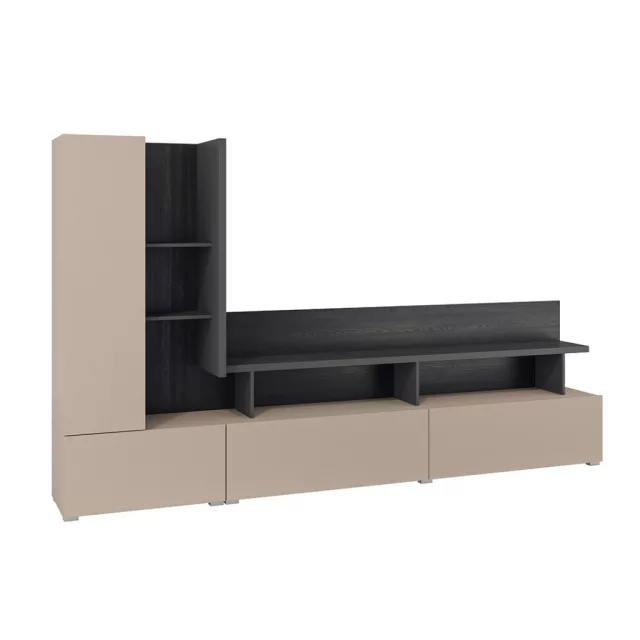 Serio nappali szett /  tv-állvány (24CJNI09) antracit-fekete/congo