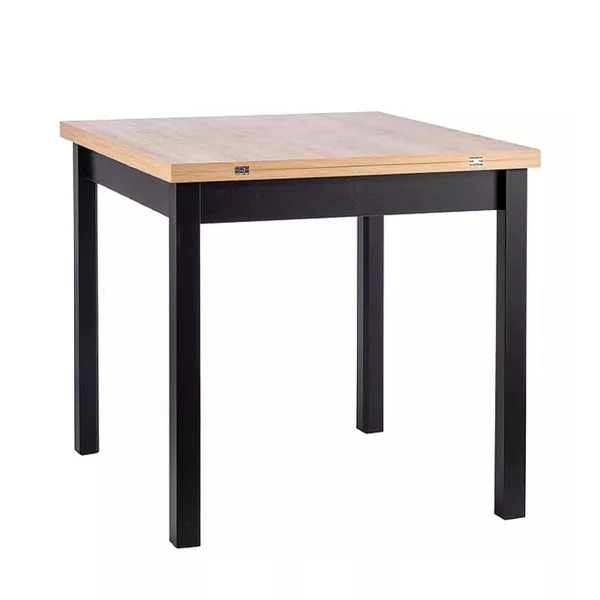 Flip (FLIPDAC80) bővíthető étkezőasztal 80-160 cm - artisan tölgy/fekete