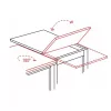 Flip (FLIPDAC80) bővíthető étkezőasztal 80-160 cm - artisan tölgy/fekete