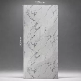 Falpanel, márvány mintával, PVC, 280x120 cm - Taro Grey