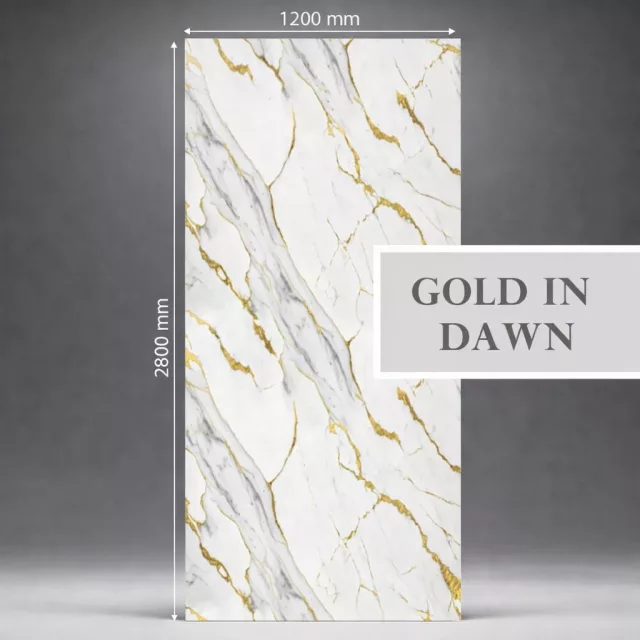 Falpanel, márvány mintával, PVC, 280x120 cm - Gold in Dawn