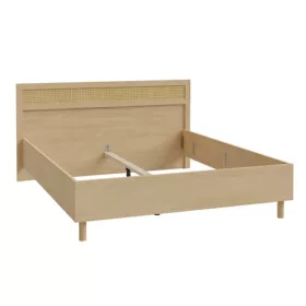   Sparrow ágykeret 160 cm - CXSL1162-M696 - elegancia tölgy/természetes rattan