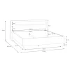 Sparrow ágykeret 160 cm - CXSL1162-M696 - elegancia tölgy/természetes rattan