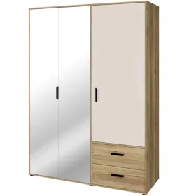   Hokkaido (MOKS837-M802) tükrös gardróbszekrény - mauvella tölgy, homok