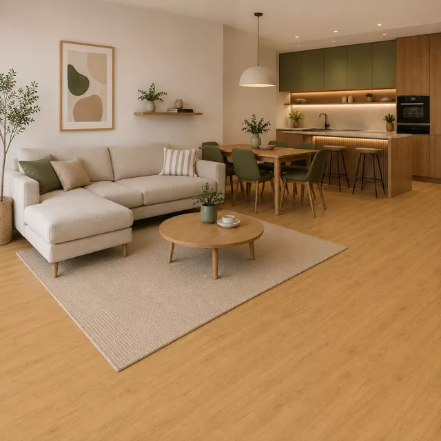 Vízálló laminált padló Berfloor 97286 Selyem méz tölgy 8 mm