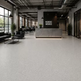   tekercses vinyl padló, PVC -  szürke szórt kő mintás Enter 19T Sed  4 m