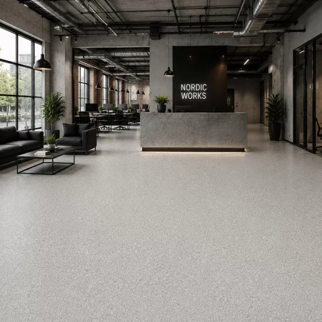 tekercses vinyl padló, PVC -  szürke szórt kő mintás Enter 19T Sed  4 m