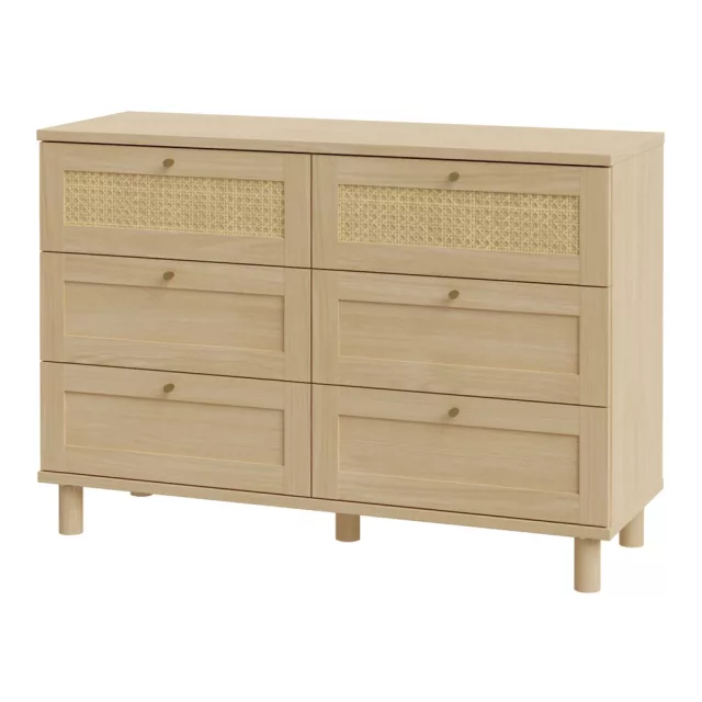 Sparrow Komód - CXSK221-M696 - elegancia tölgy/természetes rattan