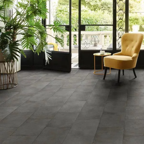 tekercses vinyl padló, PVC -  szürke kő mintás Footex 595 4 m