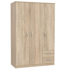 Nikol ruhásszekrény (123 x 185 cm) - sonoma tölgy