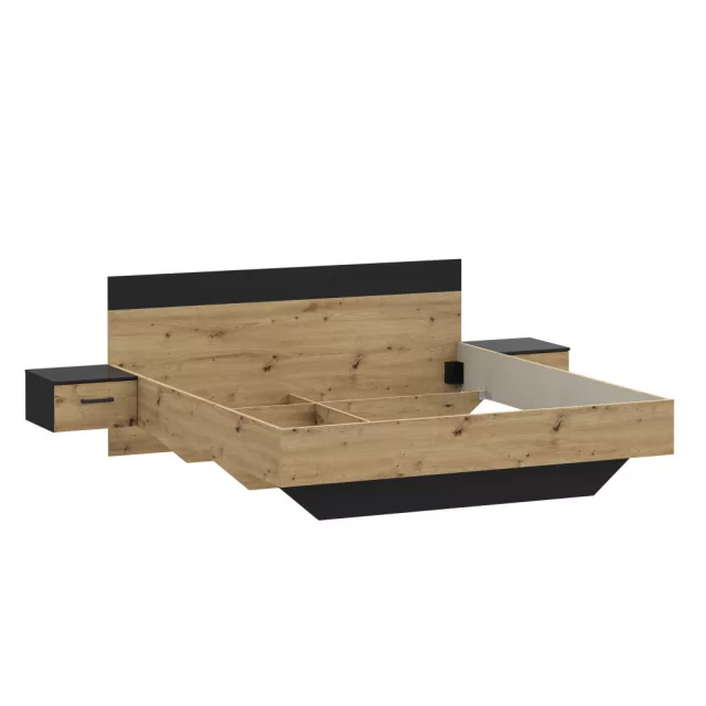 Tasmania (TNAL2182-M625) 180-as ágykeret - artisan tölgy