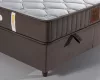 KAMILLA boxspring ágy - 180 x 200 cm - barna