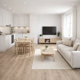   Vízálló laminált padló Berfloor 028VR luxor ezüst tölgy 8 mm