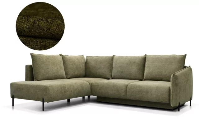 Marceline balos sarokkanapé - majestic 608 zöld