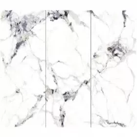   Falpanel, márvány mintával, végteleníthető, bambuszrost, 280x122 cm - Calacatta Noir