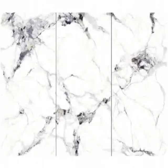 Falpanel, márvány mintával, végteleníthető, bambuszrost, 280x122 cm - Calacatta Noir
