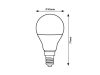 SMD led, E14 G45, 5W, 470lm, 4000K