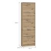 DEF204 (MSA712-D78) 5 ajtós cipősszekrény - artisan tölgy