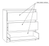 Manchester (CHLK23-D78) 3 fiókos komód - artisan tölgy