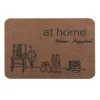 At Home lábtörlő Happy Home brown - 40 x 60 cm